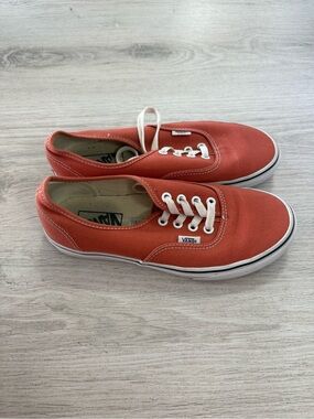 Vans Authentic Low Top Sneakers in Rust Orange with White Accents